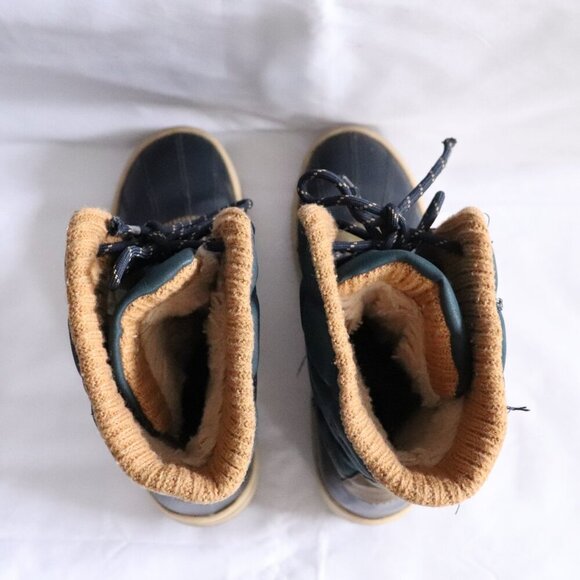 Call It Spring Women's Sz 7.5 Blue/Tan Eraude Winter Lace Up Quilted Snow Boots - Picture 8 of 12